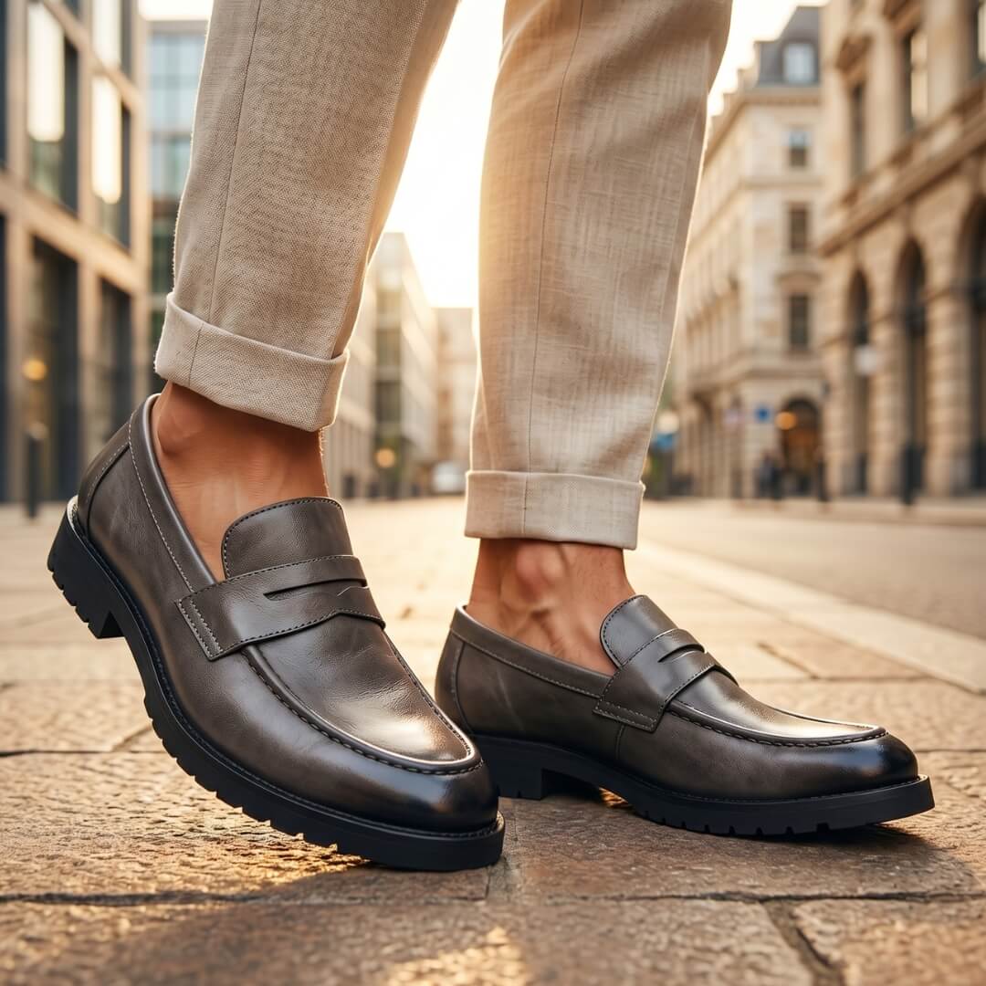 The Kensington Penny Loafer — Grey