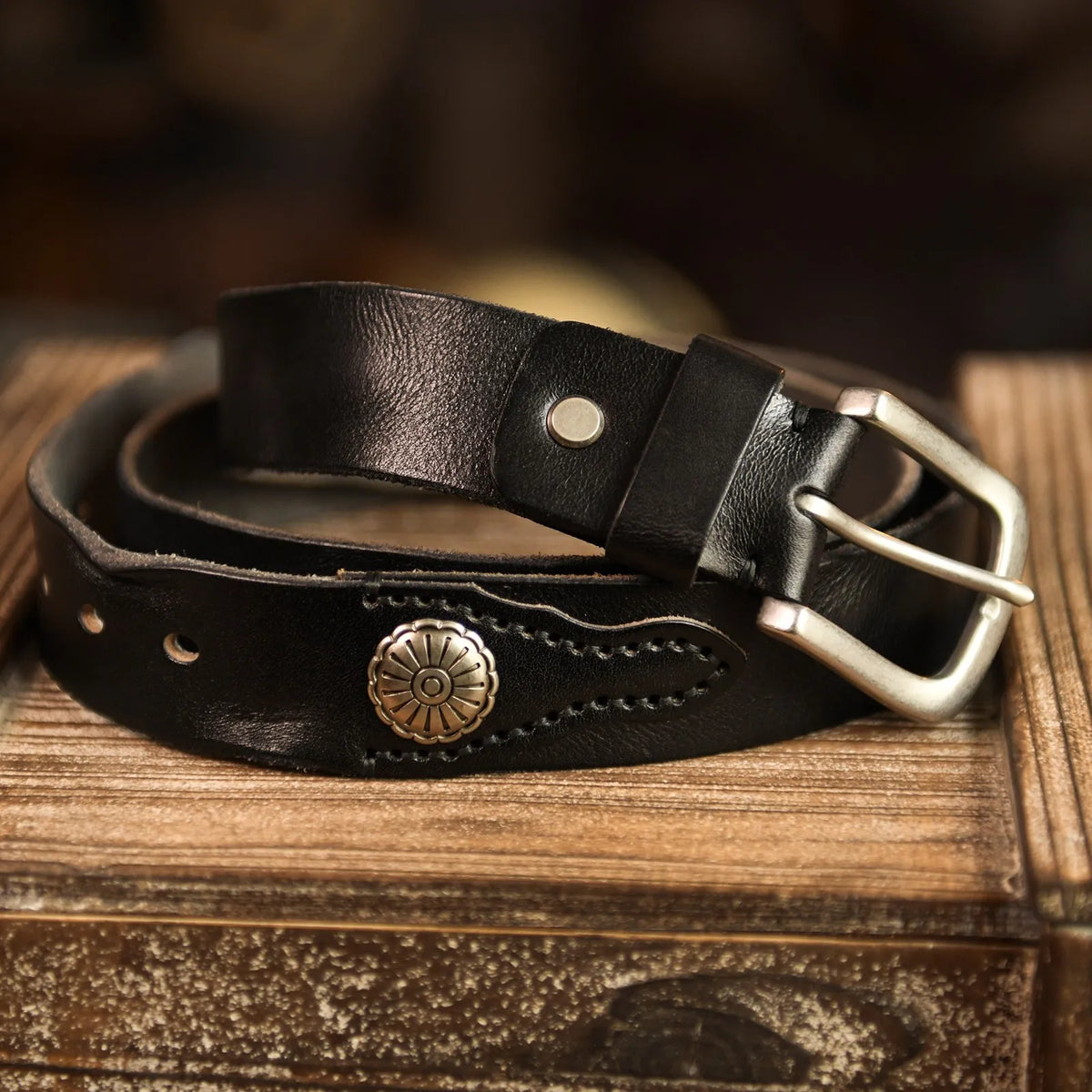 Dakota Cowskin Belt