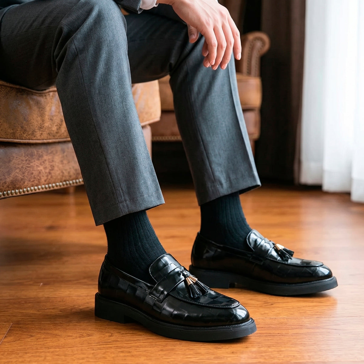 The Mayfair Tassel Loafer — Black