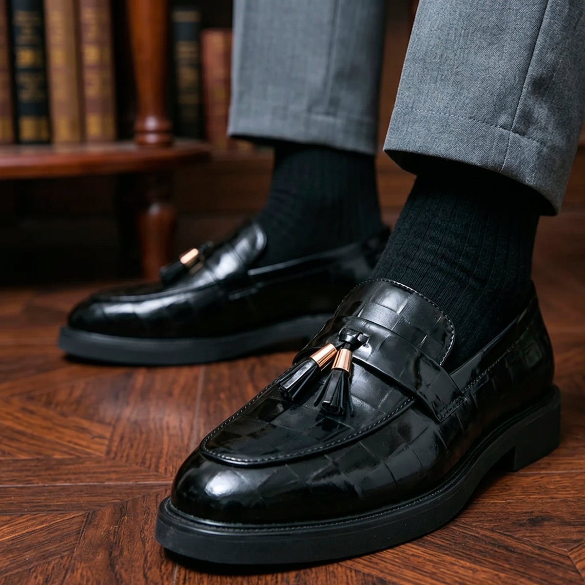 The Mayfair Tassel Loafer — Black