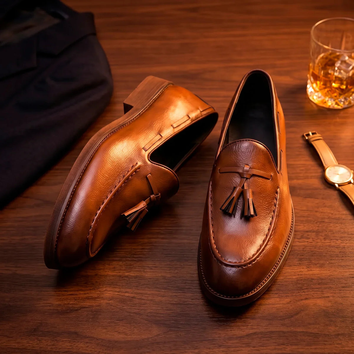 The Mayfair Tassel Loafer — Cognac
