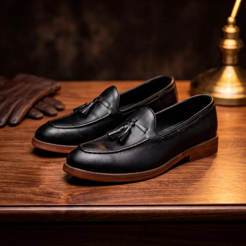 The Mayfair Tassel Loafer — Cognac Black