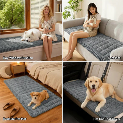 Juego de 2 fundas de sofá acolchadas y antideslizantes para mascotas