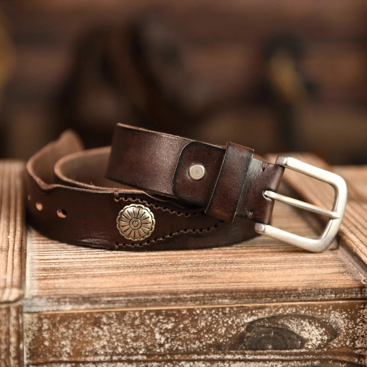 Dakota Cowskin Belt
