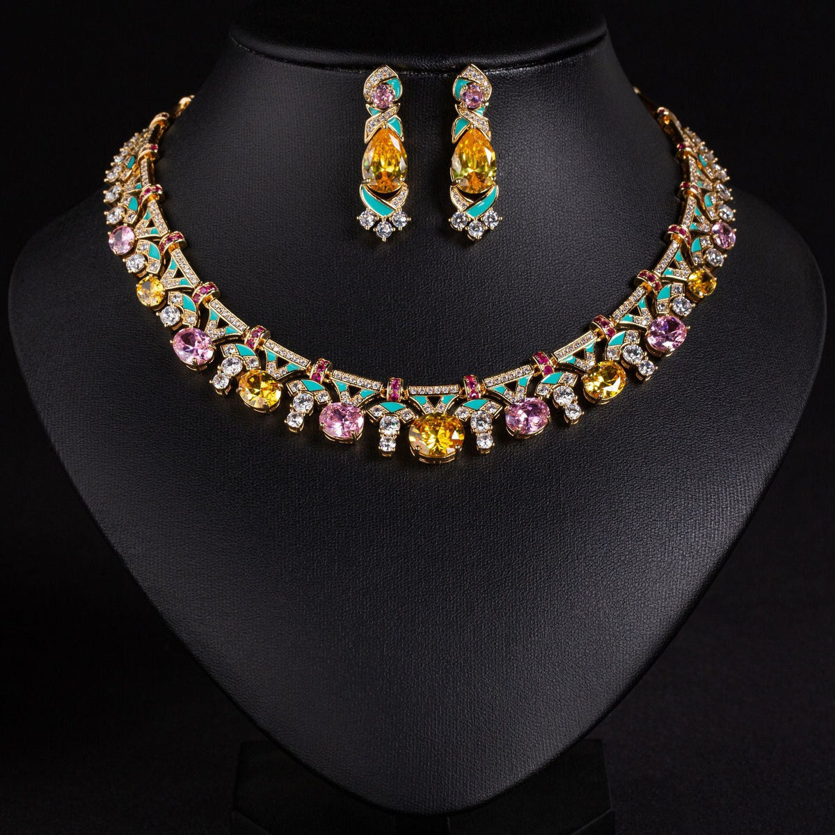 Lila Necklace and Earrings Set