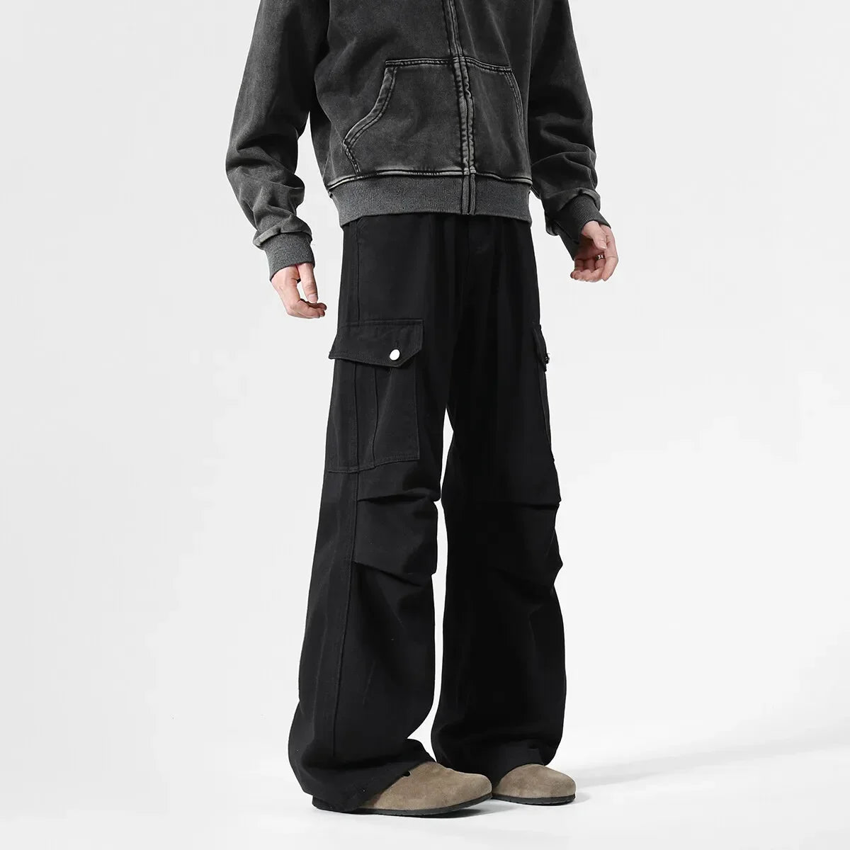 Denim Cargo Pants