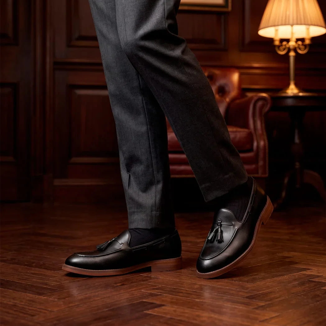 The Mayfair Tassel Loafer — Cognac Black
